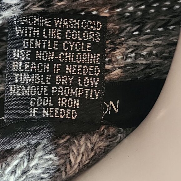 89th & Madison Cardigan Sweater Womens Plus Size 1X Gray Open Knit Long Sleeve - Picture 5 of 6